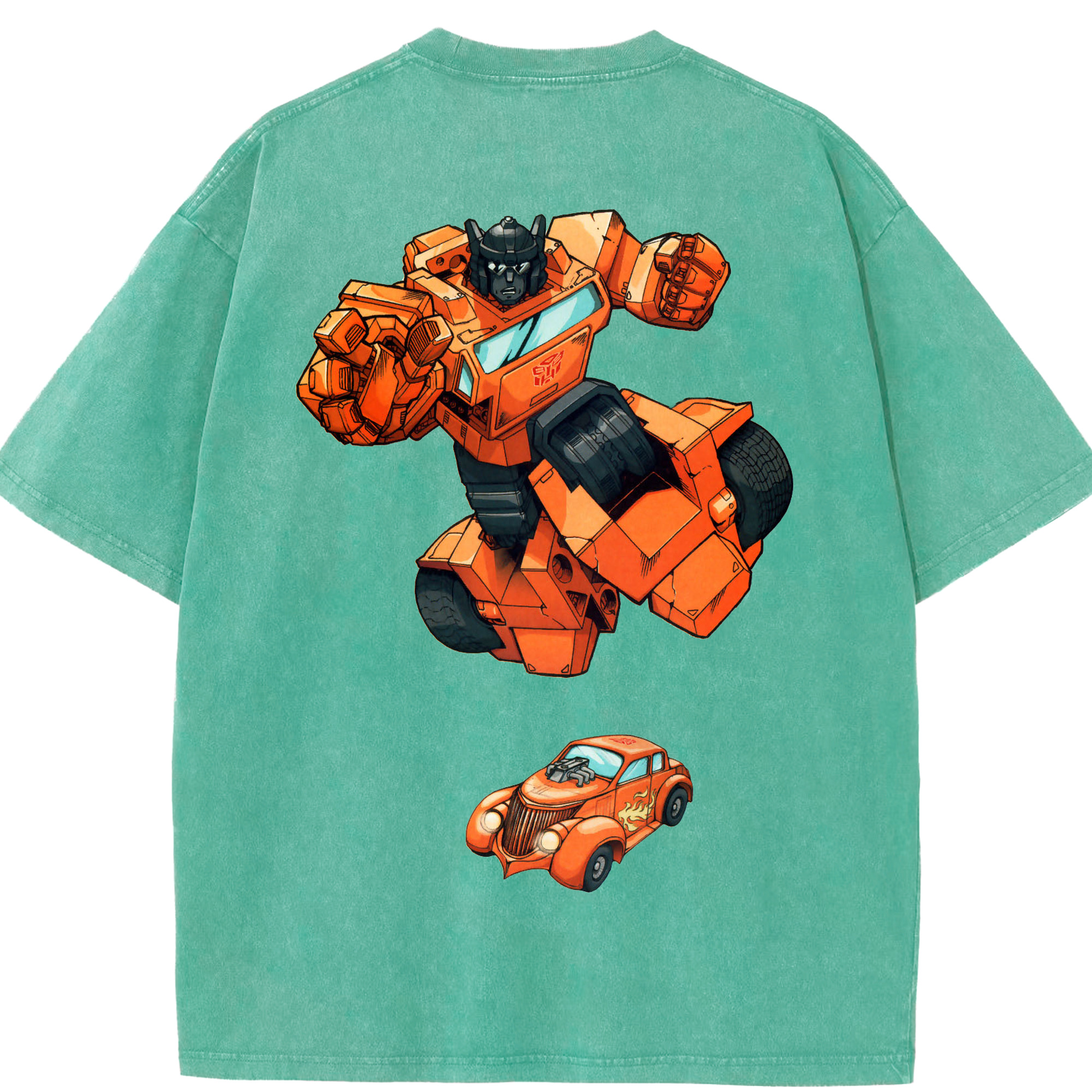 （画像用）  綿100% ヴィンテージ風 半袖Tシャツ（背面プリント）